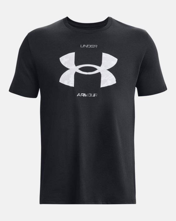 Men's UA Camo Fill Logo Short Sleeve, Black, pdpMainDesktop image number 4